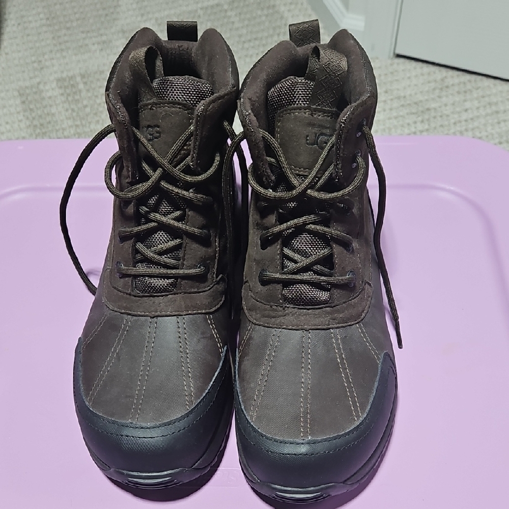 UGG Dark Brown Lace-Up Emmett Boots